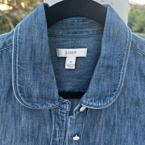 J.Crew Classic Blue Denim Shirt with a Feminine Collar